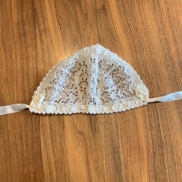 Baby's Christening/layette/wedding gown, hand made, full lining, cap, EUC. - Picture 9 of 15